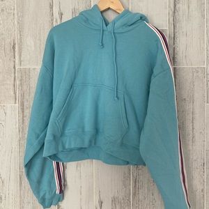 TNA hoodie with stripe down sleeves